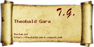 Theobald Gara névjegykártya